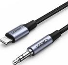 

Кабель Ugreen US315 (70862) Lightning To 3.5 mm Male Adapter Cable, 2 м, черный