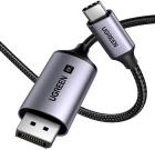 Кабель Ugreen 25157 USB-C to DisplayPort 8K Cable, длина 1 м, серебристый