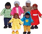 Набор мини-кукол Hape E3501_HP Счастливая афроамериканская семья