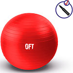 фото Гимнастический мяч original fittools 65 см красный с насосом