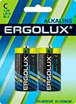 Батарейки Ergolux Alkaline LR14 BL-2, C 8450mAh (2шт) блистер батарейка ergolux a27 l828 lr27 alkaline алкалиновая 12 в блистер 5 шт 12297