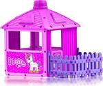 Домик Dolu с забором для девочек  2511 розовый - фото 1