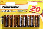 

Батарейки Panasonic щелочные AA Alkiline power multi pack в блистере 20 шт. (LR6REB/20BW)