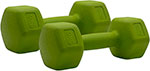 Гантели для фитнеса Sport Elite H-202 2 кг (2 штуки), салатовый гантель для фитнеса sport elite h 103 3 кг 1 штука фиолетовый