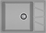 Кухонная мойка GranFest VERTEX 680L, 1-чаша+крыло 680х500 мм, серый (V-680L серый) кухонная мойка granfest vertex 680l 1 чаша крыло 680х500 мм серый v 680l серый