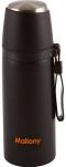 

Термос из нержавеющей стали Mallony NERO, с чашкой и силиконовым ремешком, 0.35л (005241), Черный