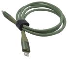Кабель Solove Type-C/Lightning, 100 см, 20W, PD, 3А, нейлоновая оплетка, DW5 (RUS) техпак зеленый