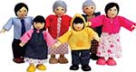 Набор мини-кукол Hape E3502_HP Счастливая азиатская семья