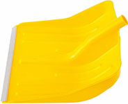 фото Лопата сибртех для уборки снега пластиковая желтая 420х425 мм без черенка 61616