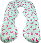 Подушка для беременных анатомическая Amarobaby 340х72 (Фламинго мята) перчатки пвх you ll love фламинго размер l белый