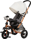 фото Велосипед-коляска трехколесный moby kids stroller trike 10x10 air car молочный золот.металлик 641491