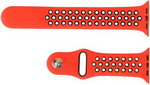 Ремешок для смарт-часов mObility для Apple watch - 42-44 mm, красный, Дизайн 1 УТ000018907 ремешок hello kitty для apple watch 41 40 38 mm с принтом heads and stripes