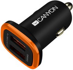 

Автомобильное з/у Canyon C-02 2*USB 5V/21A Smart IC черный CNE-CCA02B