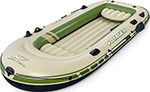 Лодка BestWay Voyager X4 65156 350x145 см, весла, насос, сумка лодка надувная 350х145 см 4 местная 480 кг весла сумка bestway voyager х4 65156