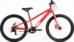 Велосипед Forward SPIKE 24 D 24 7 ск. рост. 11) 2023 красный/белый IB3F47133XRDXWH флягодержатель для велосипеда merida cl013 alloy red 2124002471 вес 66гр красный