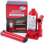 Домкрат Autovirazh гидравл. AUTOVIRAZH 2 т бутылочный в коробке (красный) AV-074202