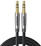 

Кабель Ugreen AV150 (70899) 3.5mm Male, Male Alu Case, Braid Audio Cable, 2метра, серебристо-серый