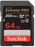 Карта памяти Sandisk Extreme Pro, SD UHS I, 64GB, черный (SDSDXXU-064G-GN4IN)