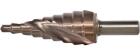 

Сверло ступенчатое по металлу Sturm! 4-20 мм, шаг 2 мм, Р6М5+COBALT, спираль (1055-S420K)