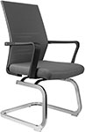 фото Кресло riva chair g818 серая сетка на полозьях (крутящееся)