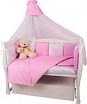 

Комплект в кроватку Amarobaby КРОХА розовый 18 предметов