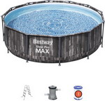 

Бассейн каркасный BestWay Steel Pro Max 5614X 366х100см с набором 6942138984156, Серый
