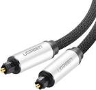 Кабель Ugreen AV108 (10542) Toslink Optical Audio Cable, длина 1, 5 м., серебристо-черный