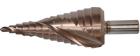 

Сверло ступенчатое по металлу Sturm! 4-30 мм, шаг 2 мм, Р6М5+COBALT, спираль (1055-S430K )