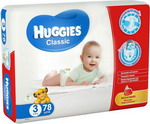 Подгузники Huggies CLASSIC Размер 3 4-9кг 78шт подгузники huggies classic soft