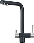 Кухонный смеситель Granula GR-2305 с краном для питьевой воды шварц