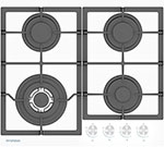 фото Встраиваемая газовая варочная панель hyundai hhg 6436 wg белый