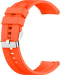 Ремешок для часов Red Line универсальный силиконовый рельефный, 20 мм, оранжевый универсальный силиконовый ремешок для huawei band 6 7 8 оранжевый