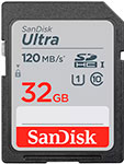 Карта памяти Sandisk Ultra [SDHC U1 32 Gb 120 Mb/s]
