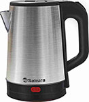 Чайник электрический Sakura SA-2167BK 1.8 нержавеющая сталь/черный чайник электрический sakura sa 2167bk 1 8 нержавеющая сталь