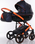 

Коляска Junama FLUO LINE II JDFN-03 (кожа синяя/короб черный/рама оранжевая)