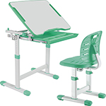 Комплект парта + стул трансформеры FunDesk Piccolino III Green, 515965