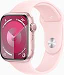 Смарт-часы  Apple Watch Series 9, A2980, 45мм, розовый, Sport Band светло-розовый, S/M (MR9G3ZP/A) смарт часы apple watch series 9 a2980 45 мм сияющая звезда sport band s m mr963zp a