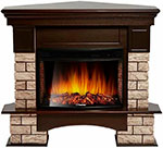Портал Firelight Forte Wood 25U (угловой), камень коричневый, шпон темный дуб (НС-1305485) угловой классический портал royal flame