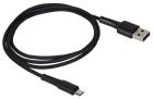 Кабель TFN USB-Micro-USB, 1.0 м, черный (TFNTFN-CMICUSB1MBK)