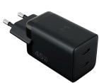 

Компактное сетевое зарядное устройство Magssory Nano Pro 45w Gan Duo port wall Charger с функцией быстрой зарядки, черный