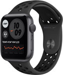 фото Умные часы apple watch series 6 44mm (mg173ru/a) sg aluminium case with anthracite/black nike band