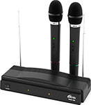 Микрофон динамический беспроводной Ritmix RWM-210 black беспроводной микрофон караоке magic karaoke ys 63 золотистый