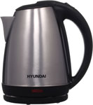 Чайник электрический Hyundai HYK-S1030 серебристый матовый/черный (металл) электрогриль hyundai hyg 1072 1600вт серебристый