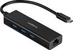 

Сетевой USB адаптер/концентратор Rombica Type-C Hub Lan. Интерфейс Type-C. Порты 3 x USB-A 3.0 1 x LAN 10/100 Мбит/с (TC-00200)