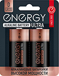 Батарейки алкалиновые Energy Ultra LR20/2B (D), 2 шт. батарейки алкалиновые energy ultra lr03 8b аaа 8 шт