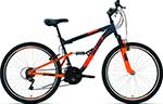Велосипед Altair MTB FS 26 1.0 26 18 ск. рост. 16 темно-серый/оранжевый RBKT1F16E005