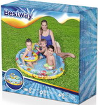 Бассейн надувной детский BestWay 51124 122х20см (с набором круг + мяч) бассейн надувной детский lil seashapes 115 x 89 x 76 см bestway 52568