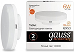 

Лампа GAUSS LED Elementary GX53 6W 440lm 3000K 1/10/100 83816