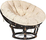 фото Кресло tetchair ''papasan'' 23/01 w /с подушкой/ antique brown (античный черно-коричневый) ткань старт 7223