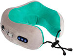 Дорожная подушка-подголовник для шеи с завязками Bradex серо-зелёная, KZ 0558 подушка акупунктурная bradex нирвана kz 0579